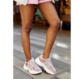 Damen Sportschuhe Memory Foam Big Star HH274258 Violett rosa 2