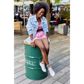 PS1 Damen Logged Sneakers Weiß-Rosa Day Off 1