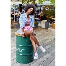 PS1 Damen Logged Sneakers Weiß-Rosa Day Off 2