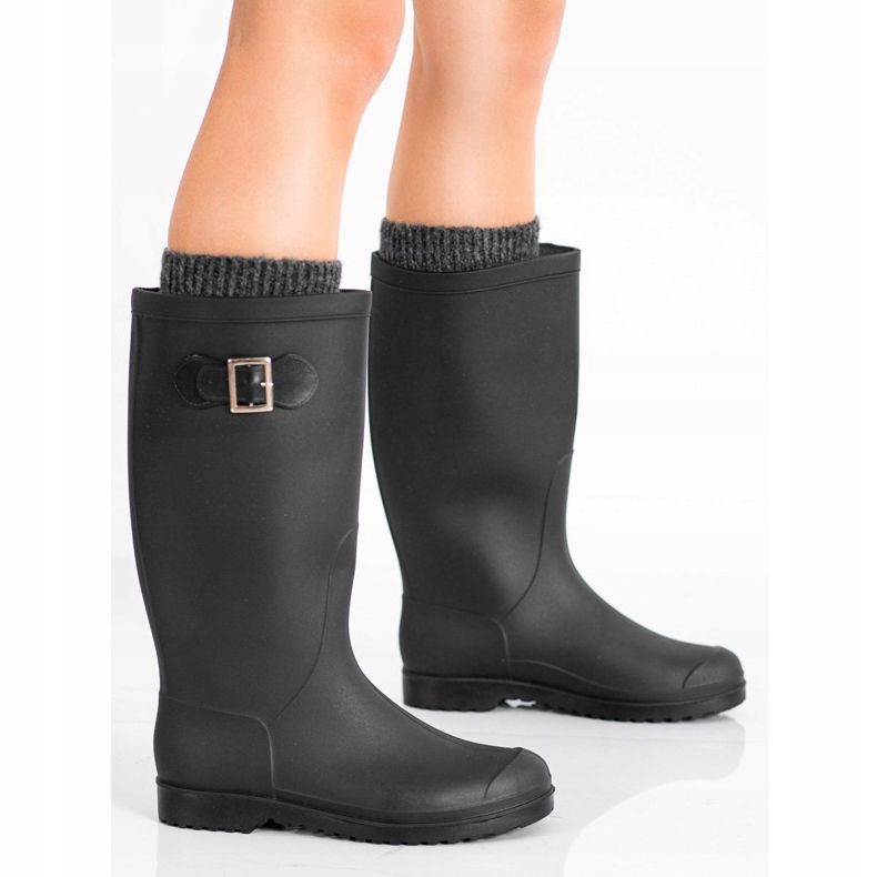 SHELOVET Hohe Gummigaloschen schwarz 1