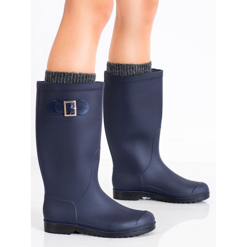 SHELOVET Hohe Gummigaloschen marineblau blau 1