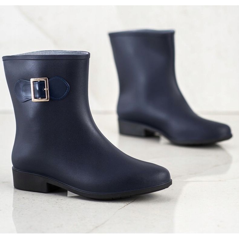 SHELOVET Gummigaloschen mit Schnalle marineblau blau 1