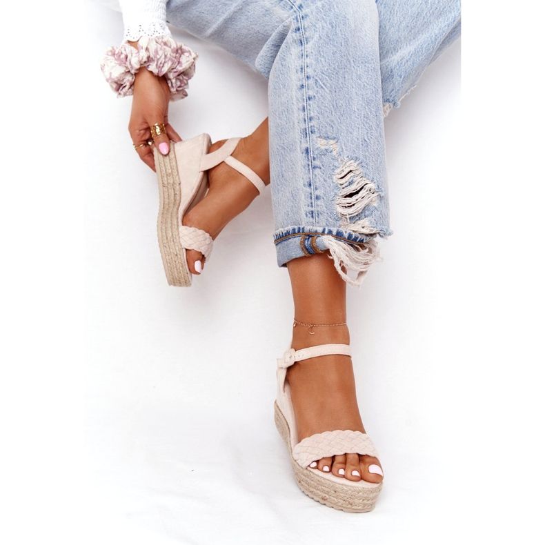 PS1 Beige Balearen Keilsandalen 5