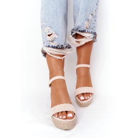 PS1 Beige Balearen Keilsandalen 4