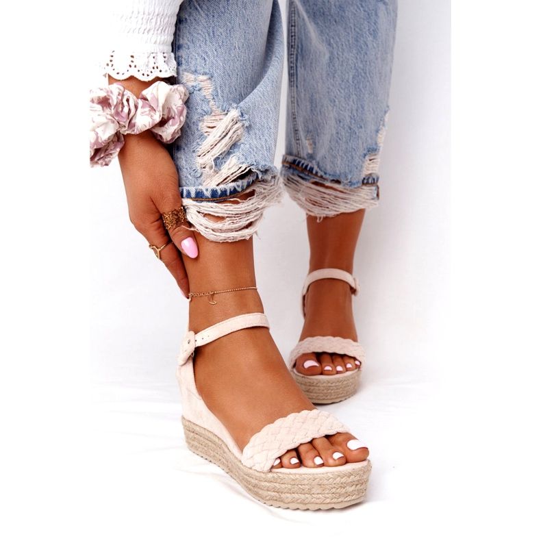 PS1 Beige Balearen Keilsandalen 1