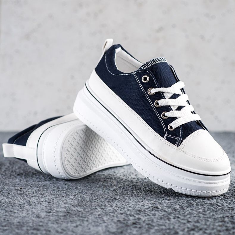 Seastar Modische Sneaker auf der Plattform marineblau blau 1