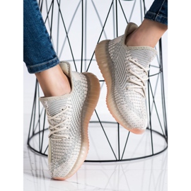 SHELOVET Textil-Sneaker auf der Plattform beige 2