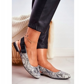 Damen Ballerinas Sergio Leone Grey Snake BL615 Lilon beige schwarz grau 1