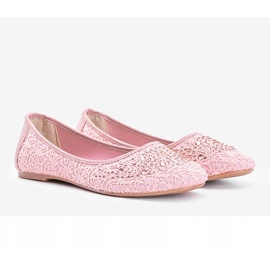 Rosa Spitzenballerinas mit East Side Zirkonia 1