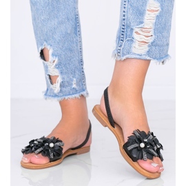 Schwarze Sandalen mit Flip-Flops von Tristan 1