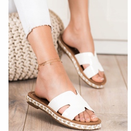 SHELOVET Lässige weiße Hausschuhe 1