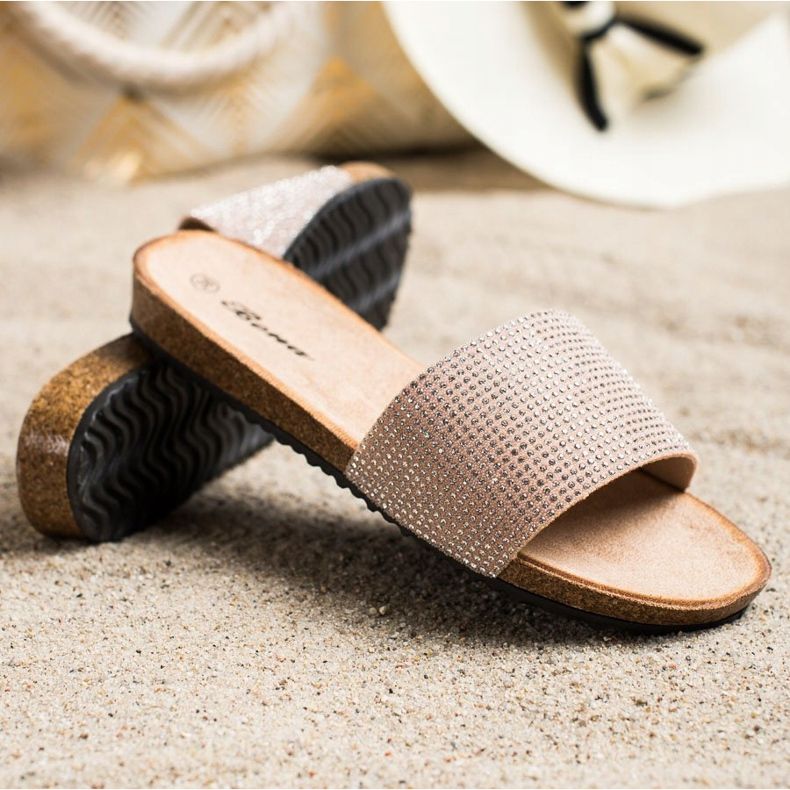 Bona Elegante Hausschuhe mit Zirkonia rosa 1