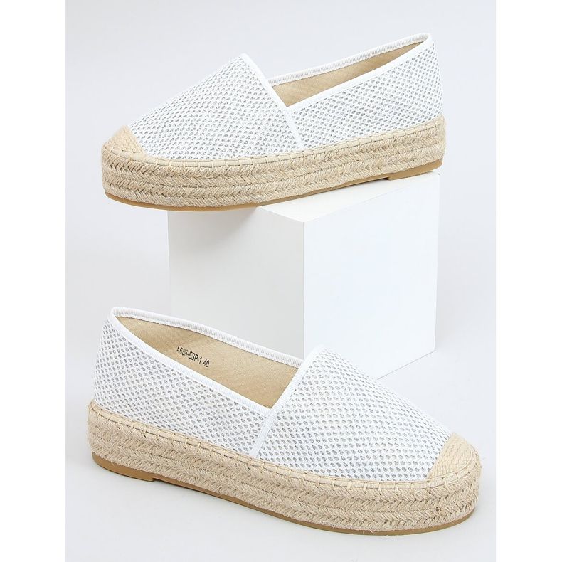 Weiße Damen Espadrilles A666-ESP-1 Weiß 1
