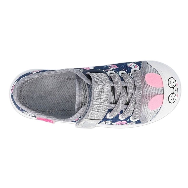 Befado Kinderschuhe 251X169 navy blau rosa silber- 1