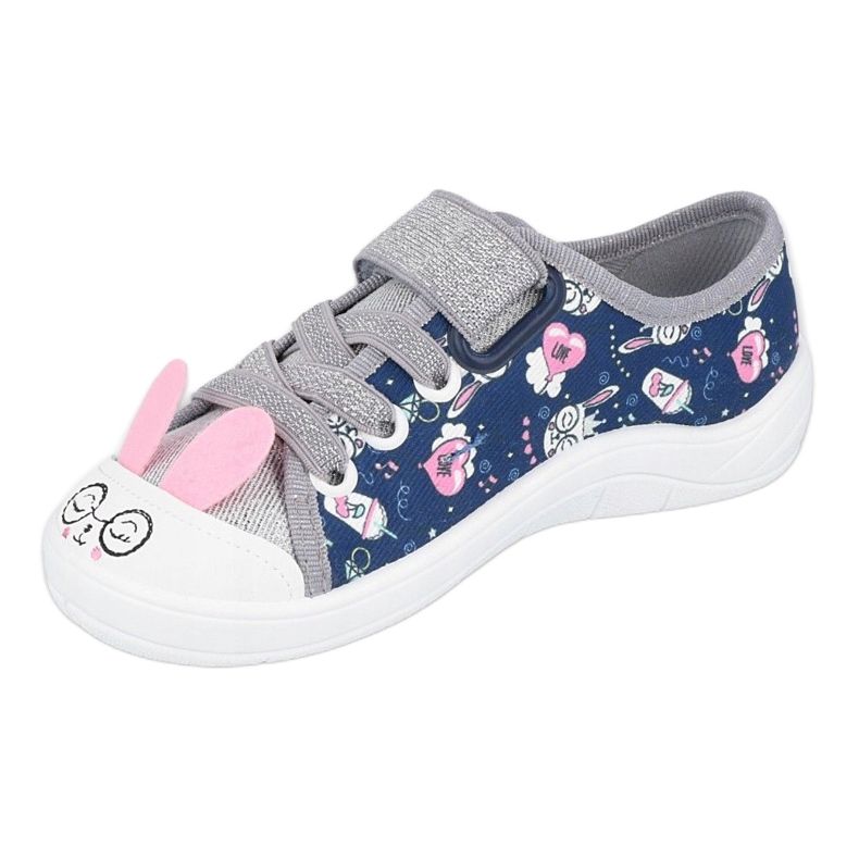 Befado Kinderschuhe 251X169 marineblau rosa silber 2