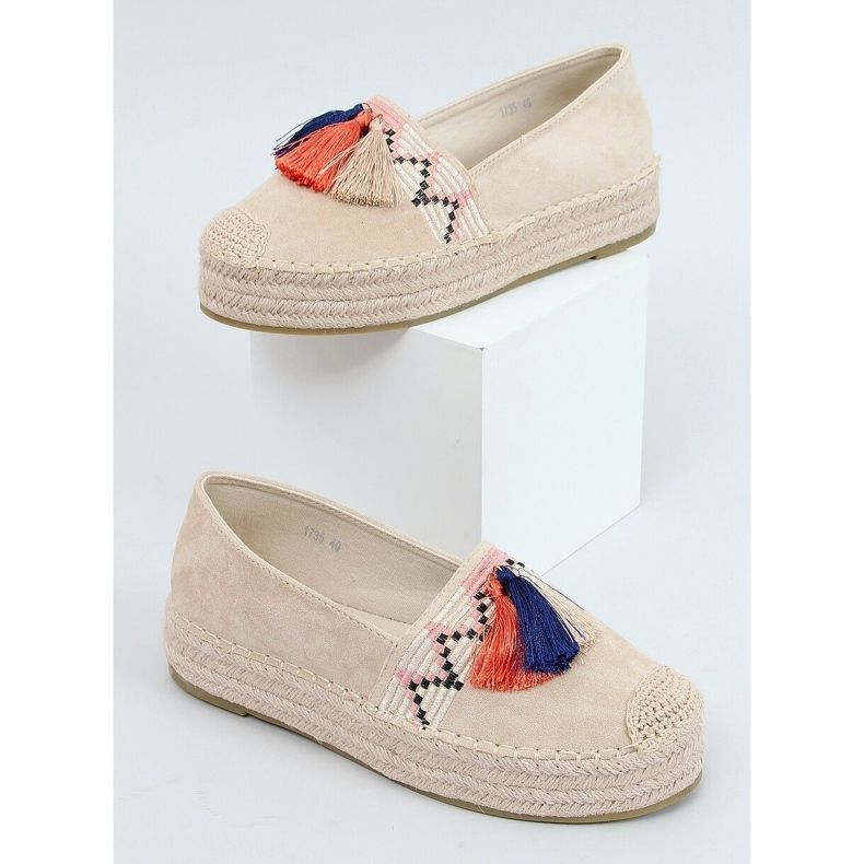 Espadrilles mit Fransen beige 1735 Beige 1