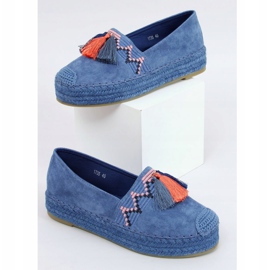 Blau 1735 Blaue Fransen-Espadrilles 1