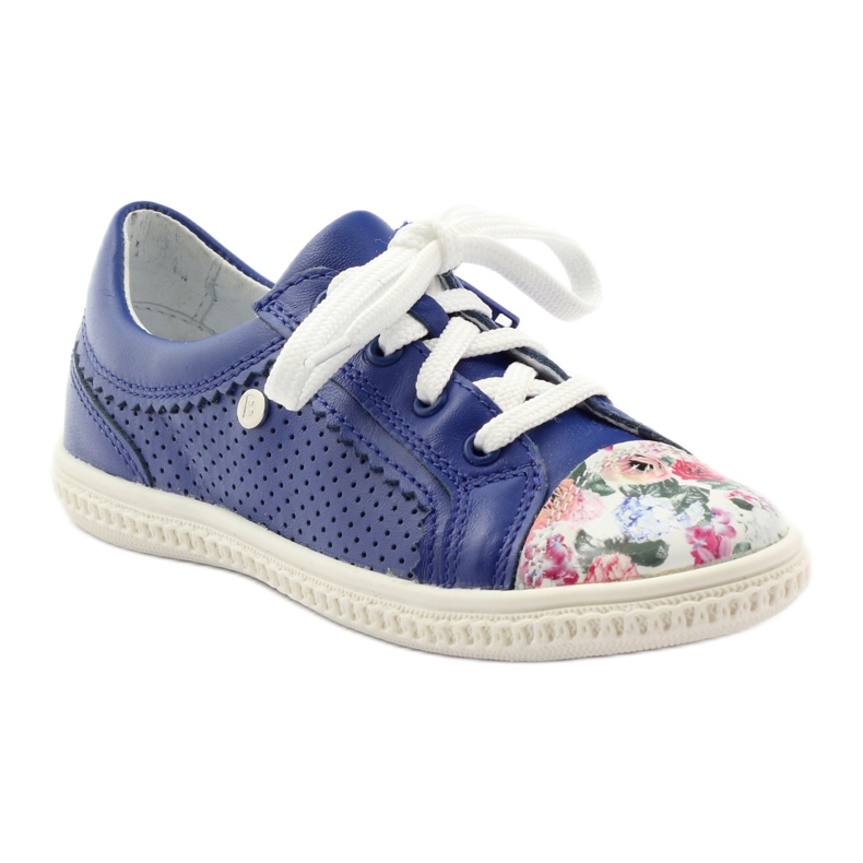 Mädchenschuhe Blumen Bartek 15524 weiß lila blau rosa grün 1