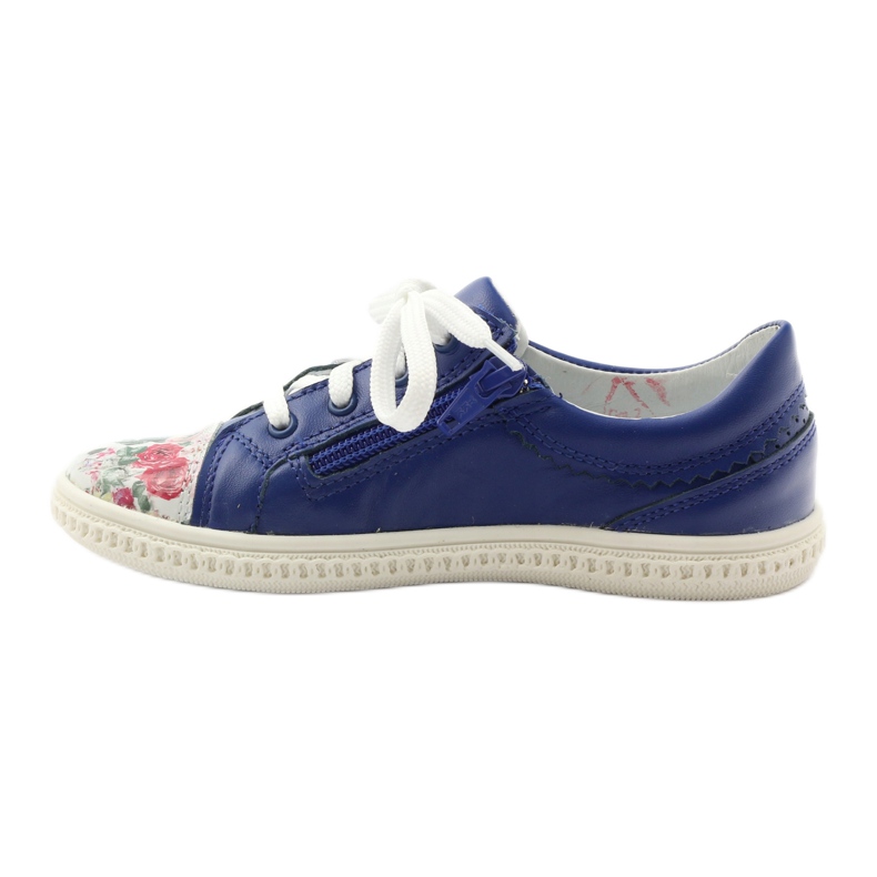 Mädchenschuhe Blumen Bartek 15524 weiß lila blau rosa grün 2