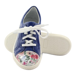 Mädchenschuhe Blumen Bartek 15524 weiß lila blau rosa grün 3