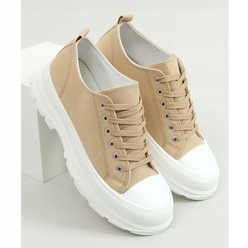 Beige Sneakers für Damen LA122 Khaki 1