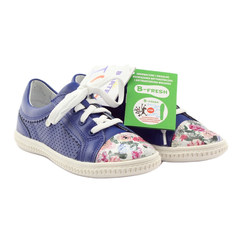 Mädchenschuhe Blumen Bartek 15524 weiß lila blau rosa grün 4