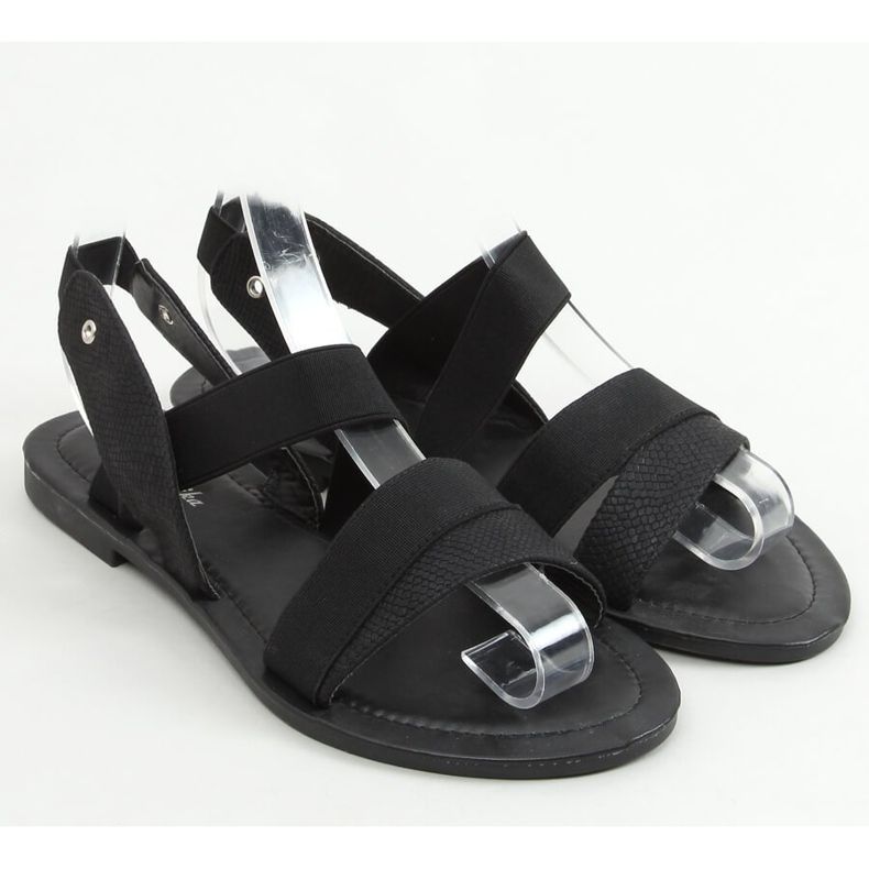 Schwarze Damensandalen S060115 Schwarz 1