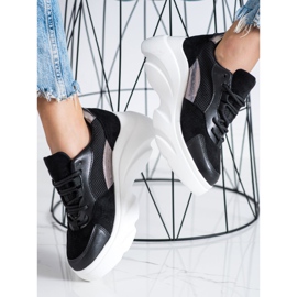 Seastar Schwarze Turnschuhe auf der Plattform 2