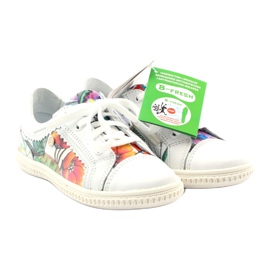 Mädchenschuhe Blumen Bartek 15524 weiß lila orange grün 4