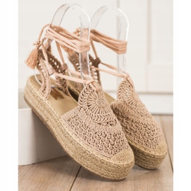 Seastar Gebundene Espadrilles auf der Plattform beige 1