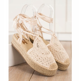Seastar Gebundene Espadrilles auf der Plattform beige 1