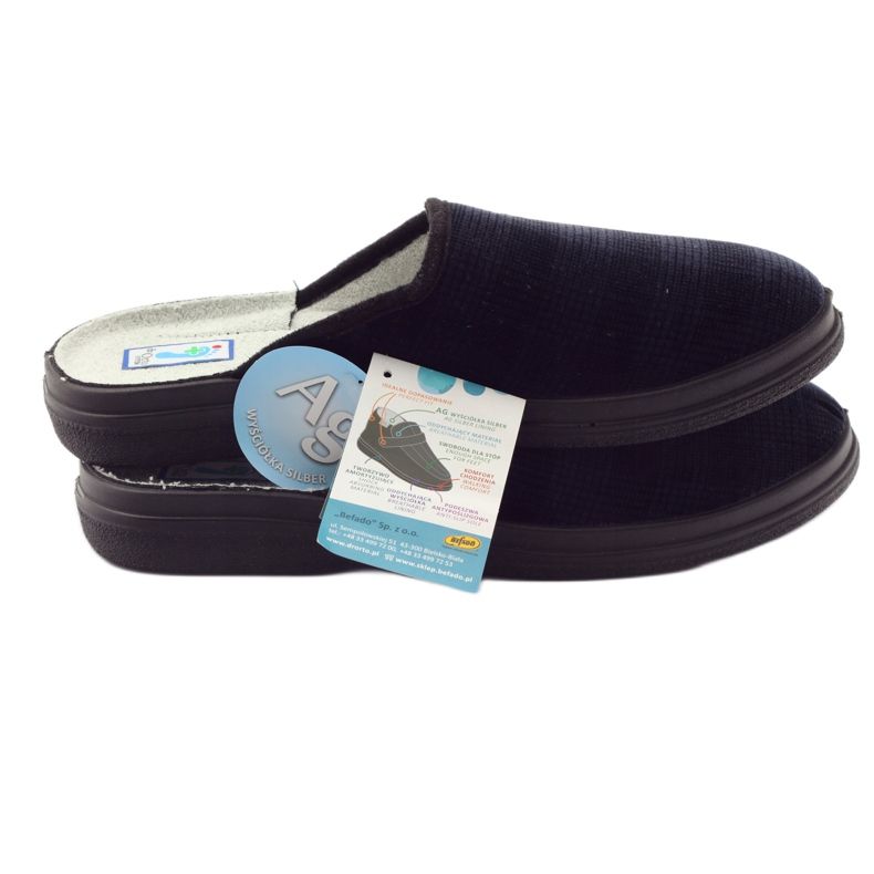 Befado Herrengesundheitsschuhe Hausschuhe 125M010 Hausschuhe navy blau 5
