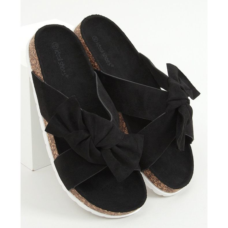 Schwarze Korkhausschuhe 7853 Schwarz 1