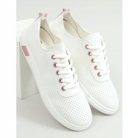 Damen Sneakers weiß und rosa LA42 Pink Ii Qualität 1