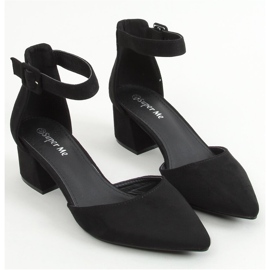 Pumps mit weiten Absätzen schwarz LL76 Black 1