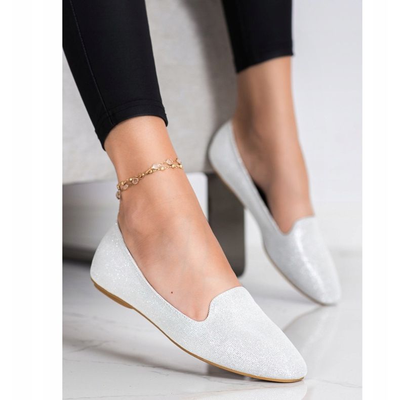 Super Mode Glitzerballerinas silber- 1