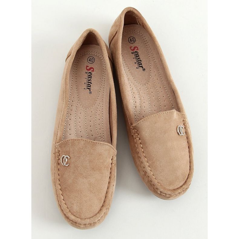 Damen Slipper dunkelbeige GS14P Khaki 1