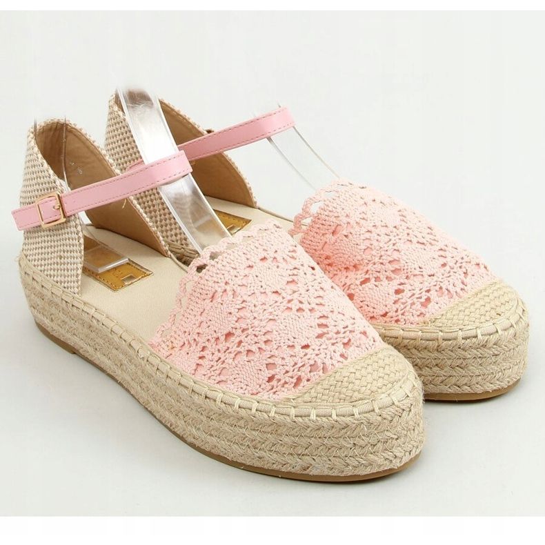 Rosa Spitze Espadrilles 919-4 Rosa 1
