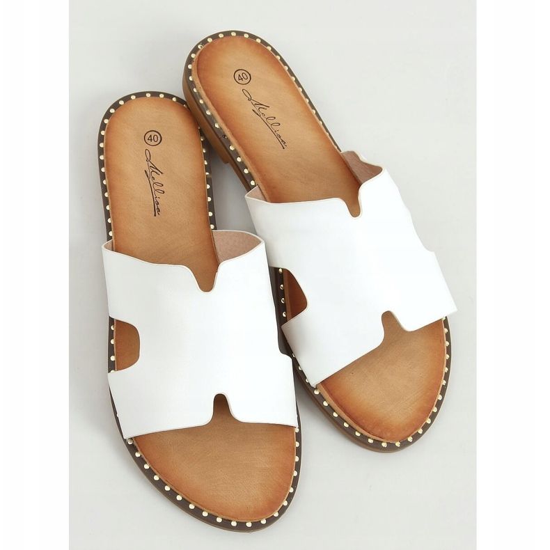 Weiße Damenhausschuhe SL1525 Weiß 1