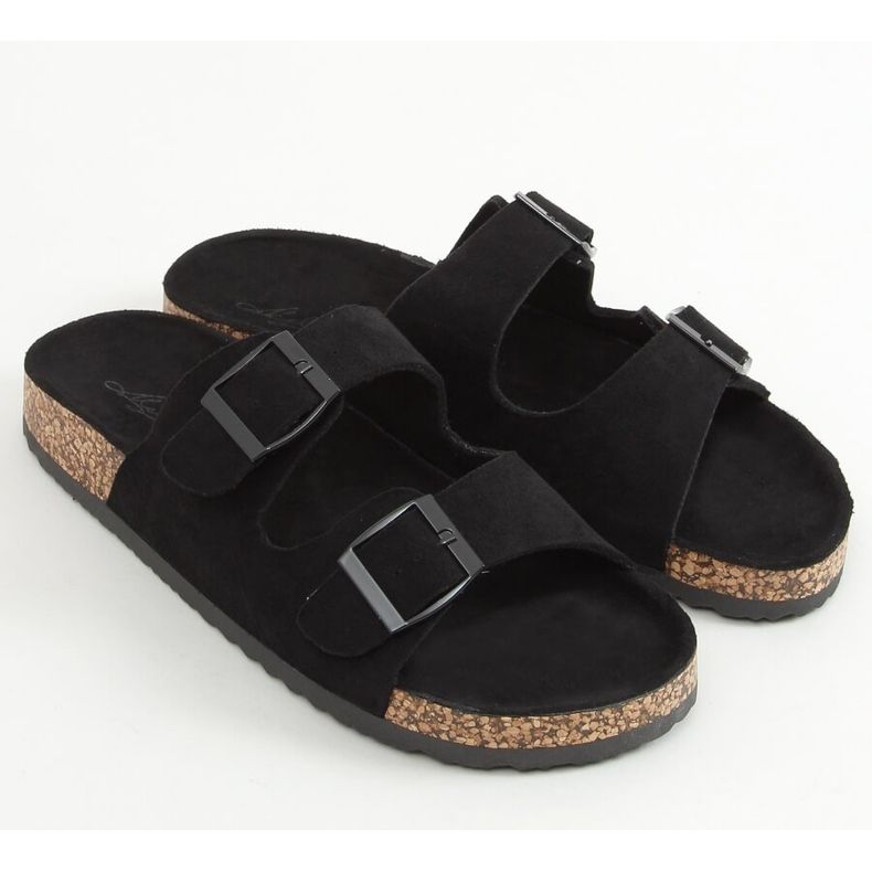 Schwarze Korkhausschuhe MS10005 Schwarz 1
