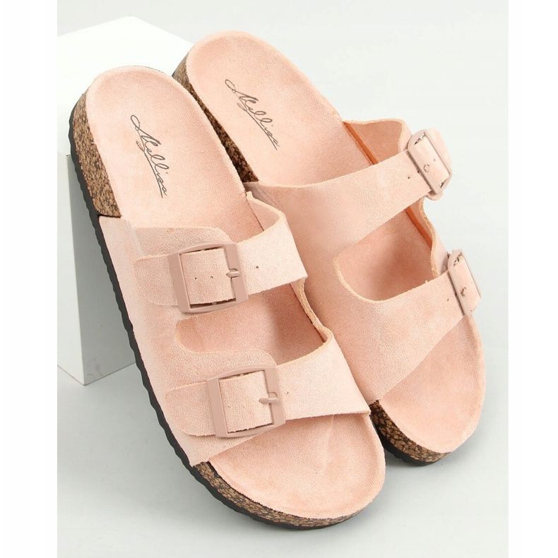 Rosa Kork Hausschuhe MS10005 Nude 1