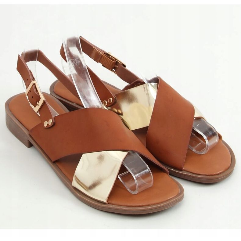 Camel Damensandalen S060117 Camel braun golden 1