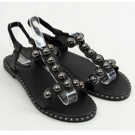 Schwarze Damen Sandalen M6P111-1 Schwarz 1