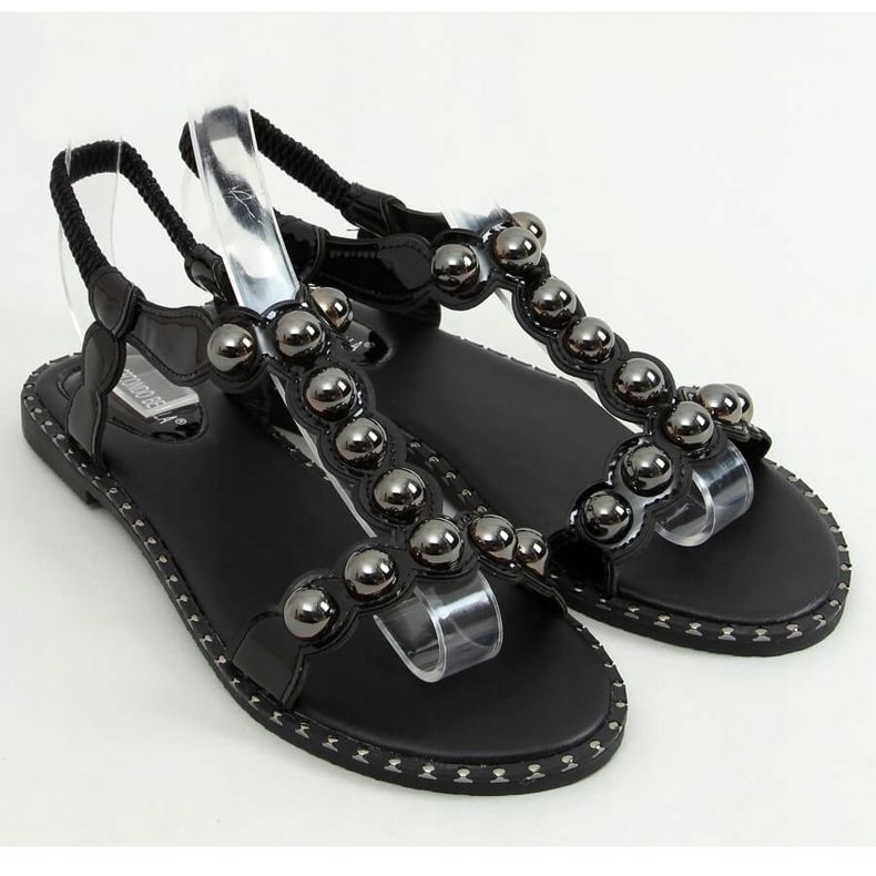 Schwarze Damen Sandalen M6P111-1 Schwarz 1