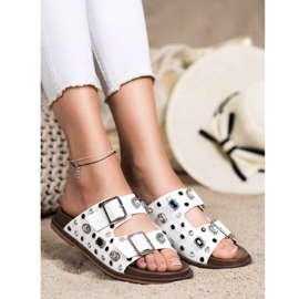 Seastar Modische Flip-Flops mit Kristallen weiß 1