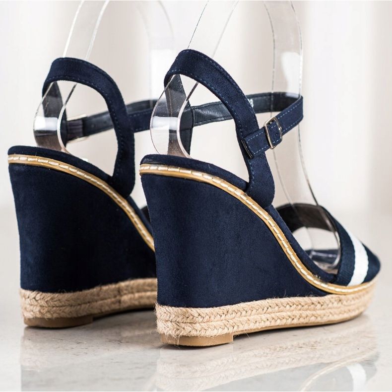 Kayla Hochhackige Sandalen marineblau blau 1