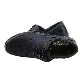 Polbut Herrenschuhe, durchbrochene Loafer J69L marineblau 6
