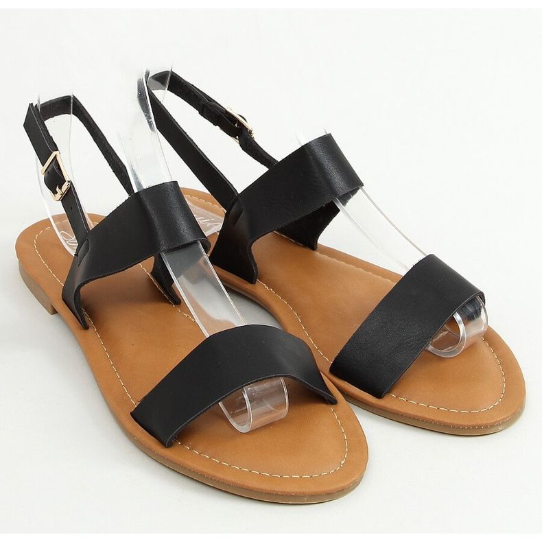 Schwarze Damensandalen FF-505 Black 1