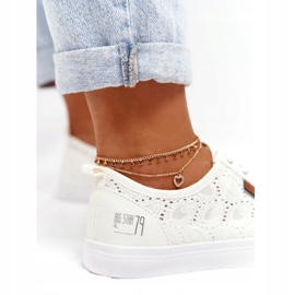 Damen Spitzenturnschuhe Big Star W274925 Weiß 5