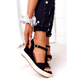 PG1 Schwarze Graciosa Keilsandalen 9R93 Schwarz 3